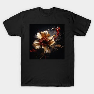 Fluid Blossom Art 3D Digital Art T-Shirt